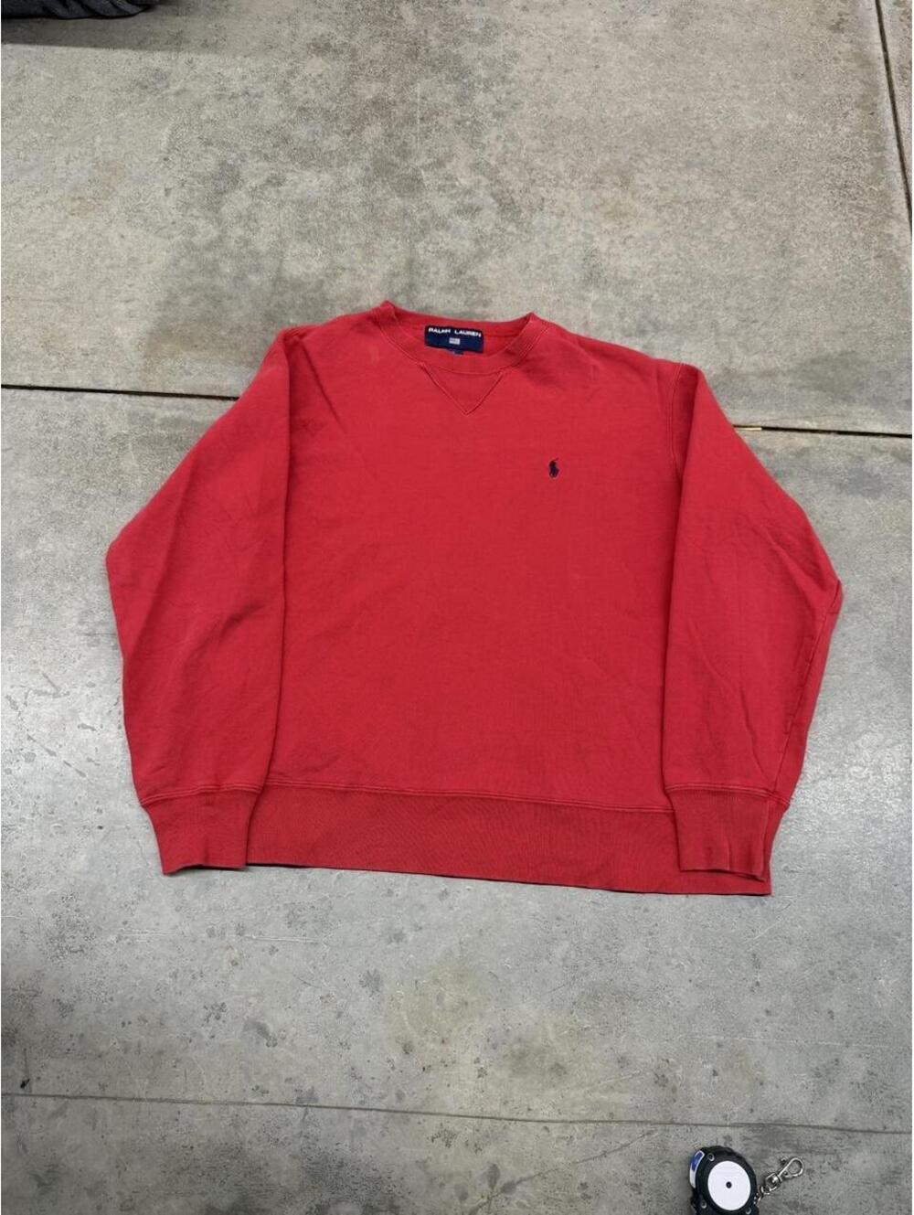 vintage polo sport ralph lauren red small logo crewneck size small